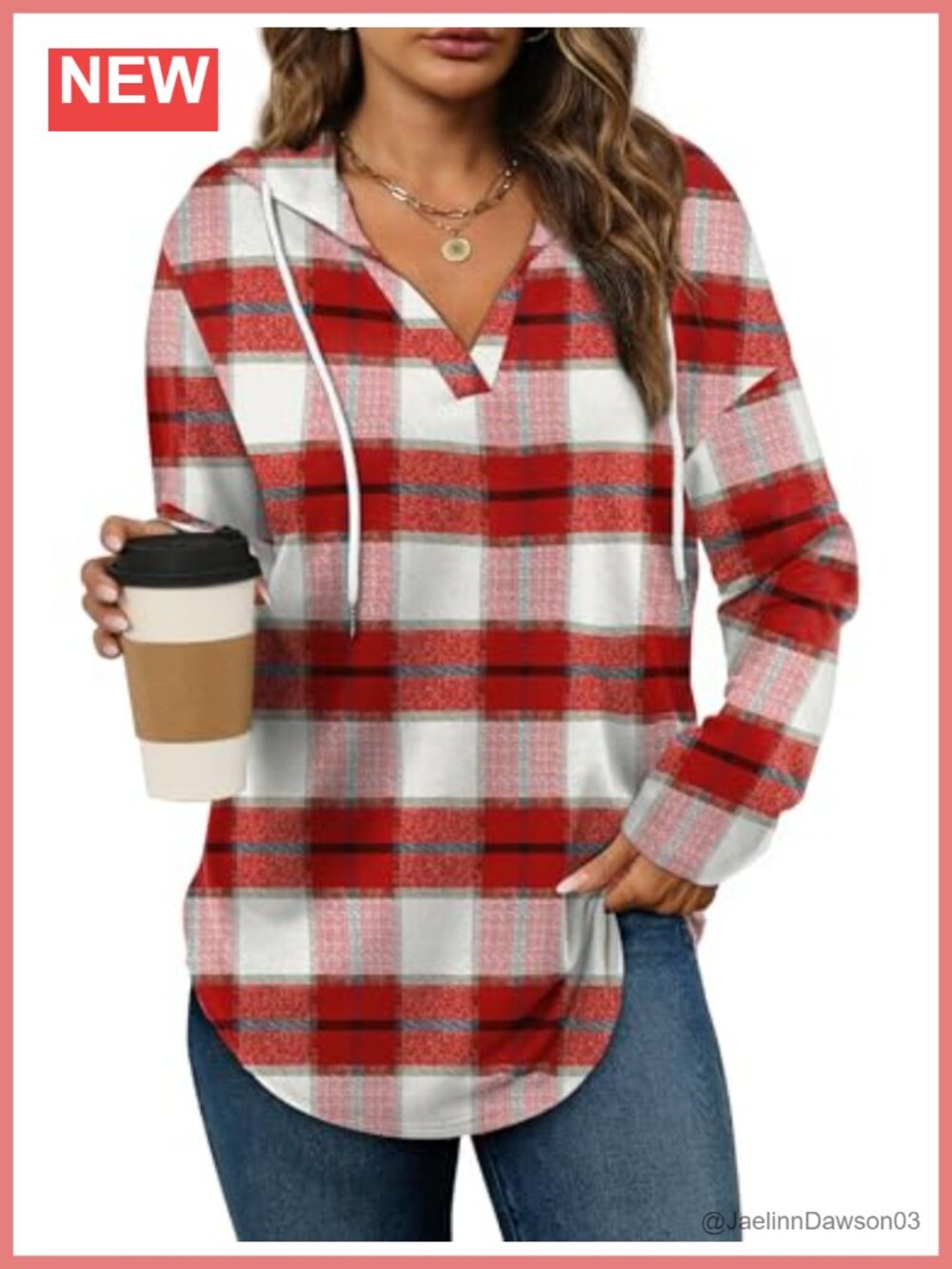 Women's Oversized Pullover Hoodie V-Neck Long Sleeve Sweatshirt Loose Fit